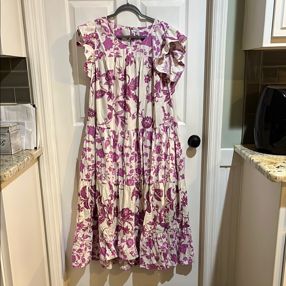The GeT Purple and white dress